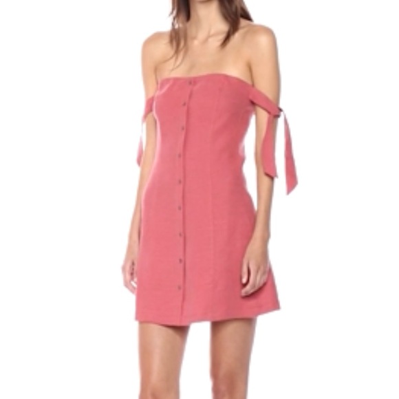 ASTR Off Shoulder Tie Strap Mini Dress Size Medium - Picture 1 of 14